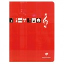 Cahier de musique 17 x 22 - Musique + Seyes - 56 pages