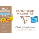 Pochette papier millimetre Clairefontaine 21 x 29,7 cm - 72 gr