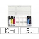 Boite de 5 Tubes gouache  10 ml + palette