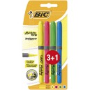 Surligneurs Bic Highlighter - Blister de 3 + 1 gratuit