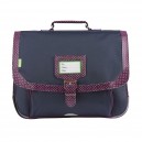 Cartable Tann's - Gibeciere 38 cm - Fantaisi Kyoto bleu- Nylon haute techn