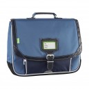 Cartable Tann's - Gibeciere 38 cm - Bicolor bleu de prusse