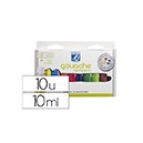 Boite de 10 gouache tubes 10 ml