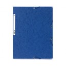 Chemise 3 rabats carton+élastique pour 21 x 29,7 - Bleu