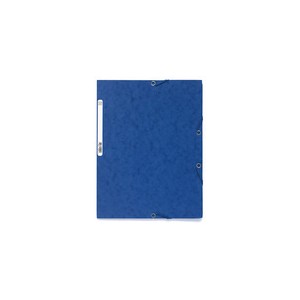 Chemise 3 rabats carton+élastique pour 21 x 29,7 - Bleu