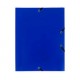 Chemise 3 rabats plastique + élastique pour 21 x 29,7 - Bleu