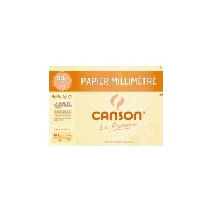 Pochette papier millimetre Canson21 x 29,7 cm - 72 gr