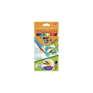 Crayon de couleur Bic Kids - Pochette de 12 - Aquacouleur