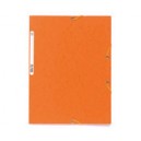 Chemise 3 rabats carton+élastique pour 21 x 29,7 - Orange