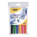 Feutre Bic - Velleda - Medium -  Pochette de  4 assorties