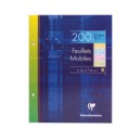Feuilles mobiles couleur assorties Clairefontaine 21 x 29,7 - 200 pages